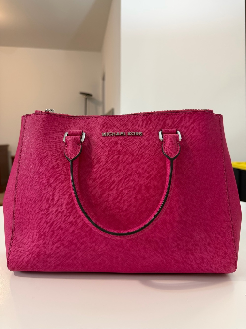 Michael Kors Hot Pink Saffiano Satchel
